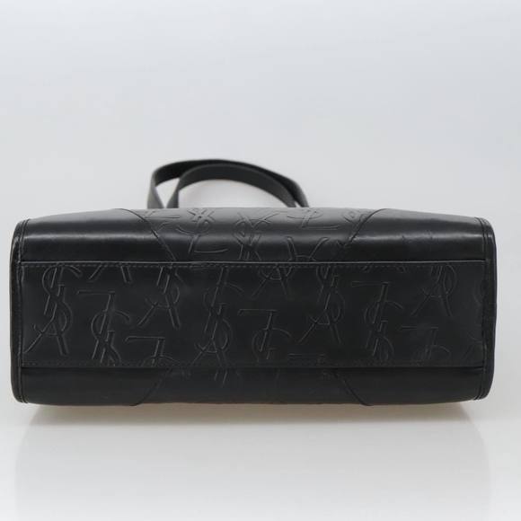 SAINT LAURENT Shoulder Bag PVCCanvas Black Gold Auth yk15945 - Picture 9 of 16